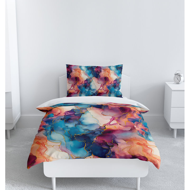 Abstract Duvet Cover, King Duvet Cover + 2 King Shams