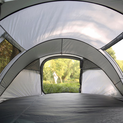 4-6 Persons White + Gray Pop-Up Boat Tent