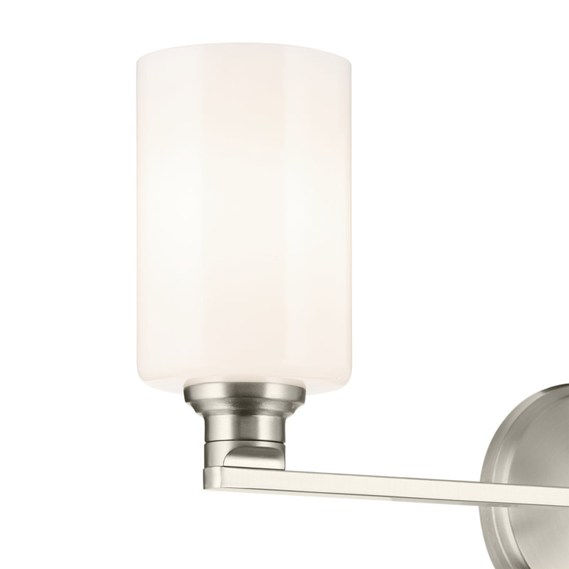 24.25" 3-Light Vanity Light with Glass, Brushed Nickel, Opal Etched