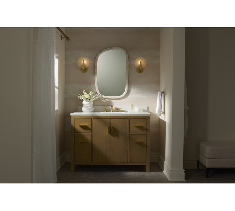 Hint One-Light Sconce, Brushed Brass