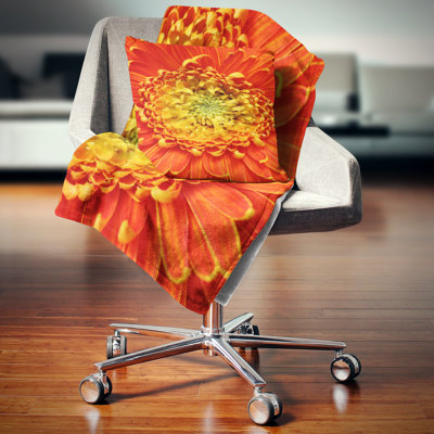 Beautiful Gerbera Flower In Brig - Floral Printed Pillow