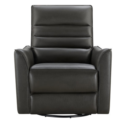 Gabi 33" Genuine Leather Swivel Power Recliner