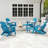 Celese HDPE Folding and Adjustable Adirondack Chair with Ottoman (Set of 2)-661564780