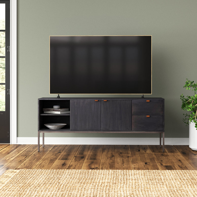 Loki Media Console - Wash Poplar, Black