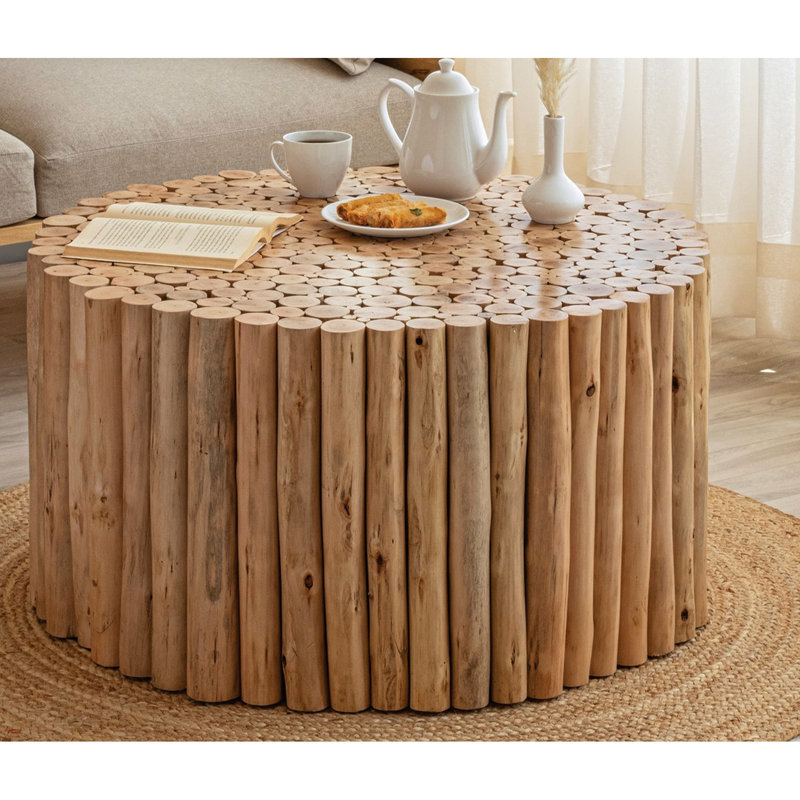 Élégante table basse en bois naturel
