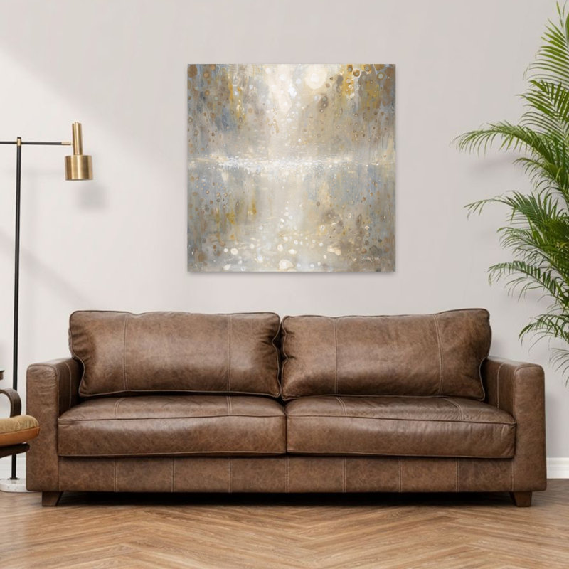 Contemporary Gravity With Abstract Brown Art, 36" H x 36" W