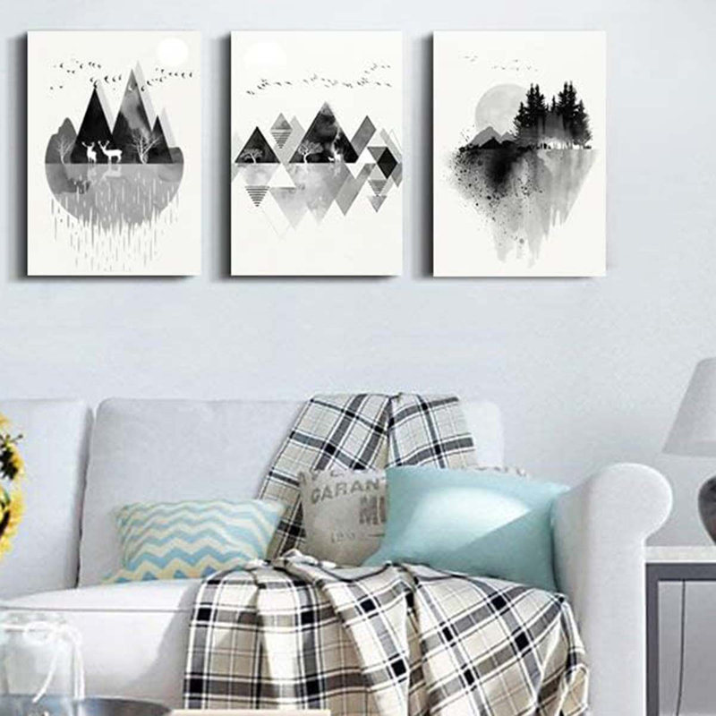 3 Piece Wrapped Canvas Print, 60 cm H x 40 cm W