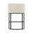 27''Upholstered Counter Stool with Curved Barrel Back, U-Shaped Metal Base, and Footrest-744795756