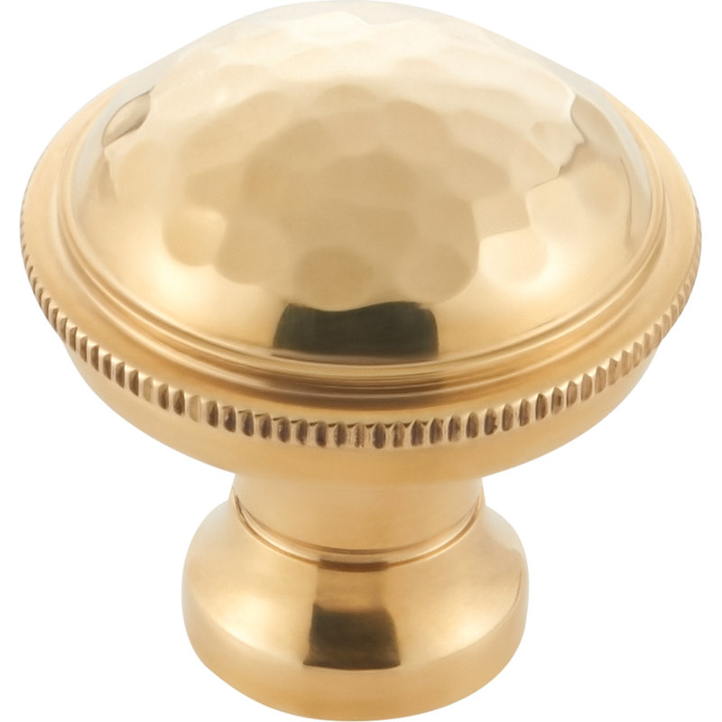 ArtWorth 1 1/8" Diameter Round Knob, Unlacquered Brass