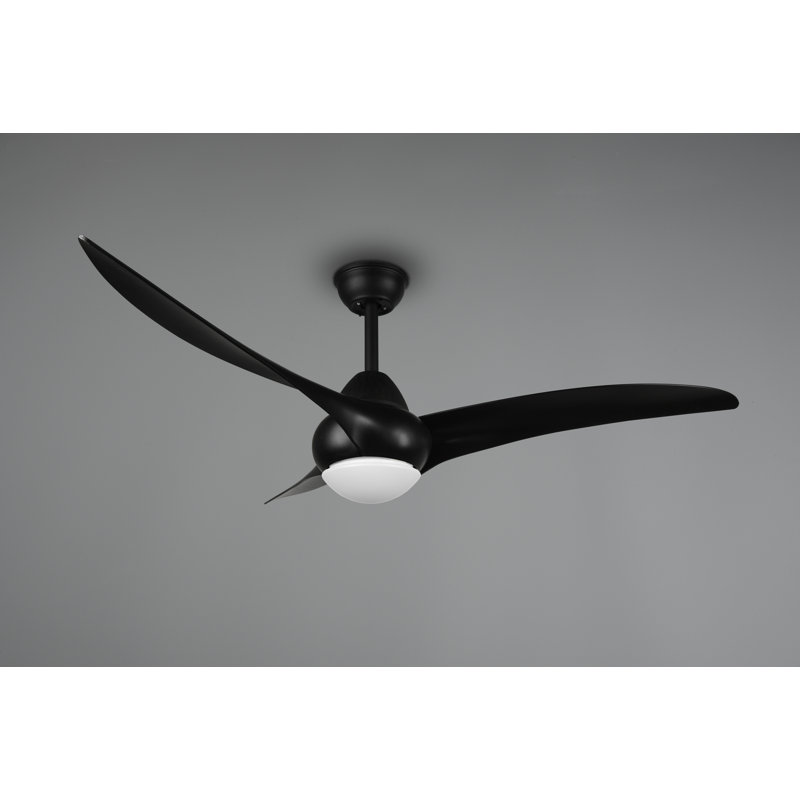 Madiun 1155cm Ceiling Fan with LED Lights, Black