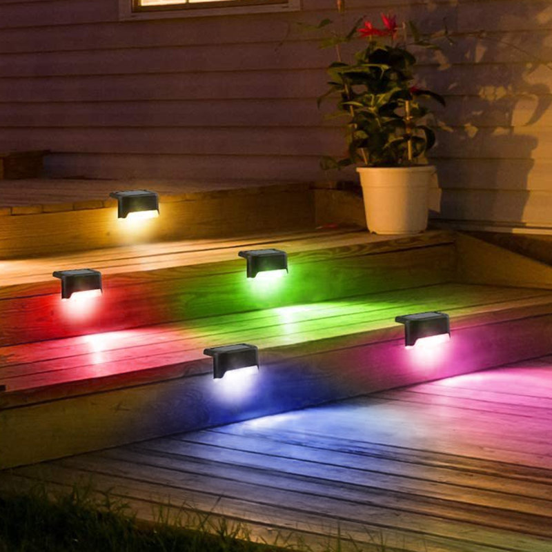 Lumières de terrasse à énergie solaire à DEL pour marches d'escalier, Multi-couleur