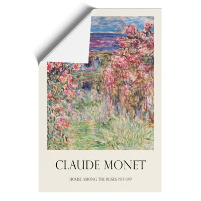 Rose House Print by Claude Monet - Frameless Print