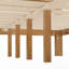 Structure de lit Mid-Century moderne en bois d'hévéa massif, mortaise sans outil à assemblage rapide et structure Tenon-911184494-911184481