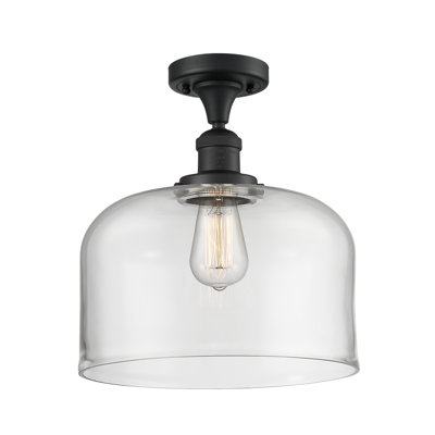 Bell - 1 Light 12" Semi-Flush Mount