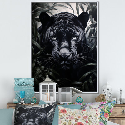 «Black White Panther», motifs contrastants sur toile