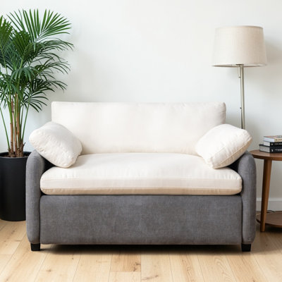 Oversized Accent Chair, Modern Deep Seat Upholstered Armchair With Removable Pillows