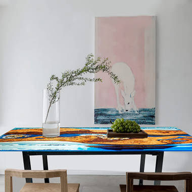 acrylic pour dining table