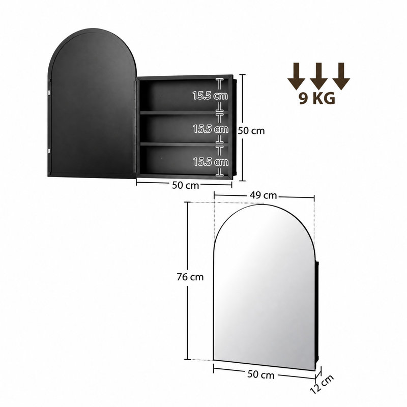 W H Medicine Cabinet Mirror 3