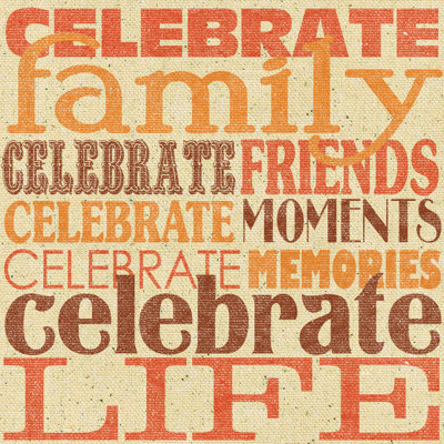 Celebrate 2 - Wrapped Canvas Print