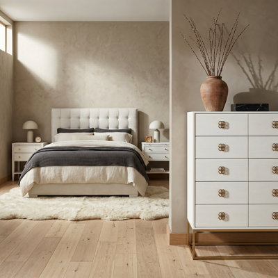 Love Joy Bliss Alabaster 4 Piece King Bedroom Set W/Chest