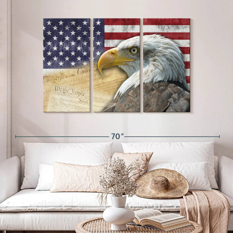 American National Eagle, 32" H x 50" W