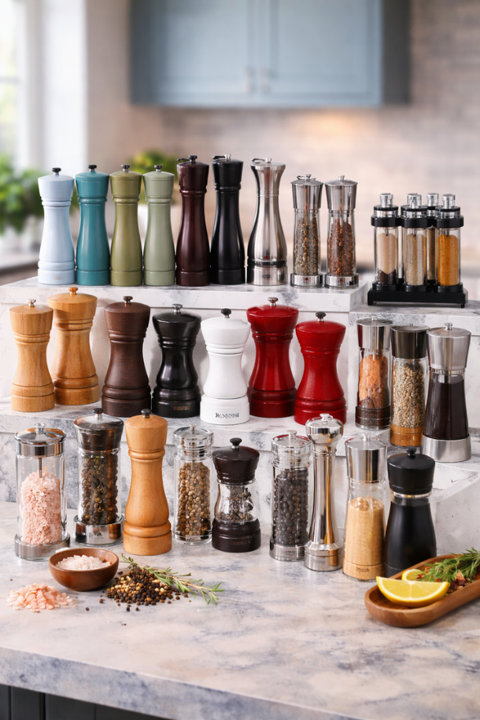 Elegant salt & pepper mill collection