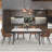 6 Seat Modern Stone Dining Table Set With Faux Leather Side Chairs, 7-piece Dining Set-111464708-111464706