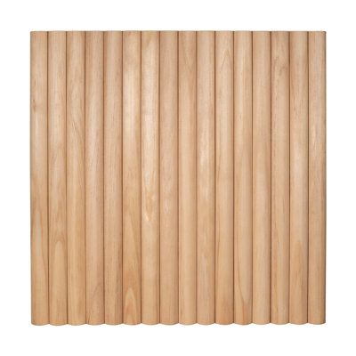 1' X 4' Solid Paintable Pine Tambour Sheet With 3/4" Half Round Slats, Unfinished & Flexible, Bamboo Fiber Reinforced Backer