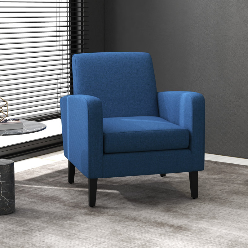 Brookview Upholstered Armchair, Blue Polyester 
