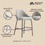 Tabouret de comptoir rembourré en métal Gracie-449696690-449696689