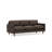 Alyvia 86" Top Grain Leather Square Arm Sofa