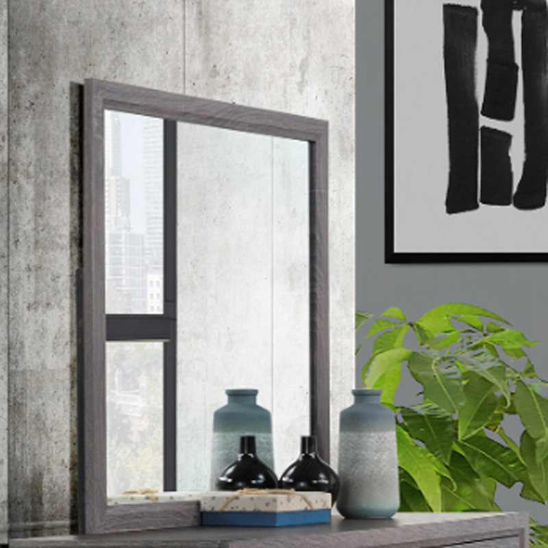 Miroir Mirage, Noir/gris