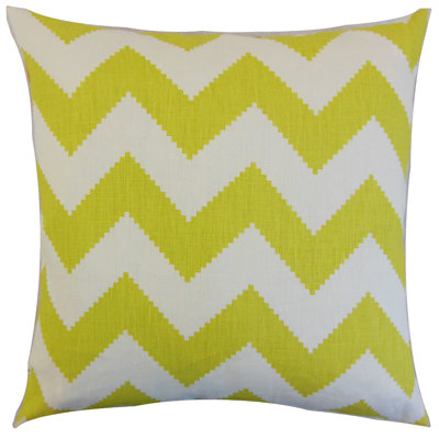 Coussin en lin maillol zigzag