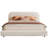 Brousseau Boucle Fabric Upholstered Platform Bed with Curve-Shaped Design Headboard-2118039951