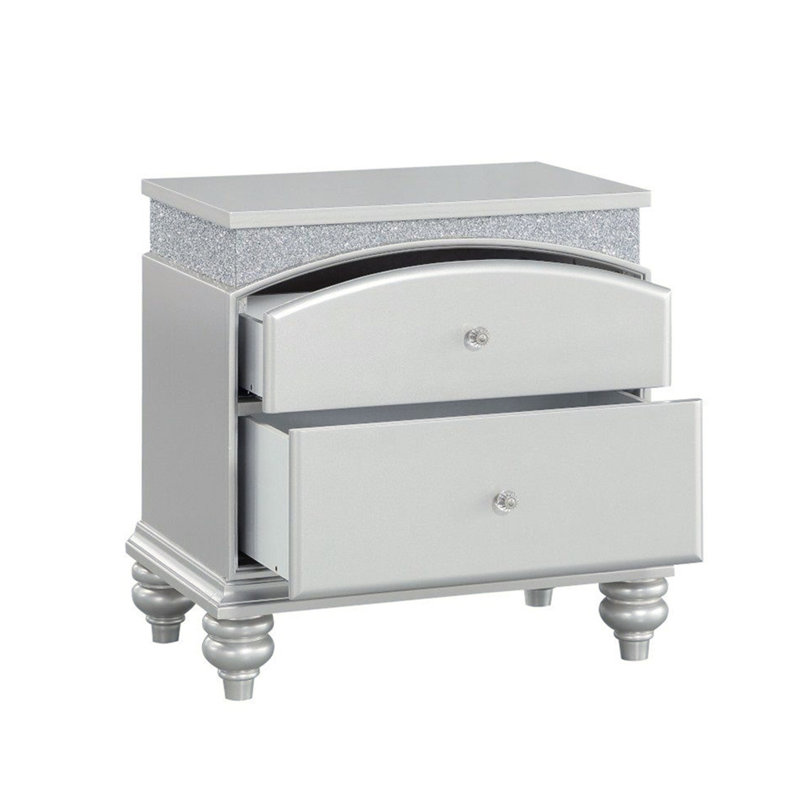 Table de chevet 2 tiroirs Platinum