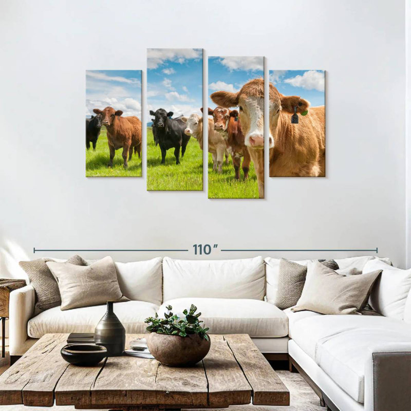 Brampt Candid Highland Cows, 48" H x 75" W