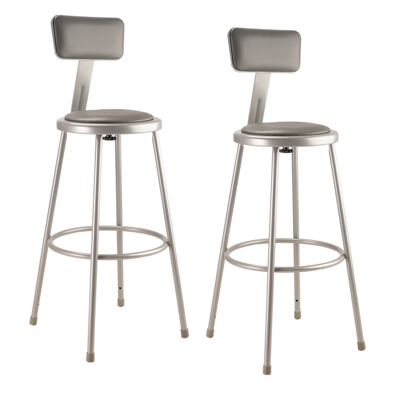 Tabouret en acier robuste, 30", gris