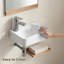 Lavabo vasque de salle de bain 14 "avec robinet, ensemble de drain