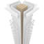 Colonne de charpente moyenne carrée non effilée Craftsman-71082403