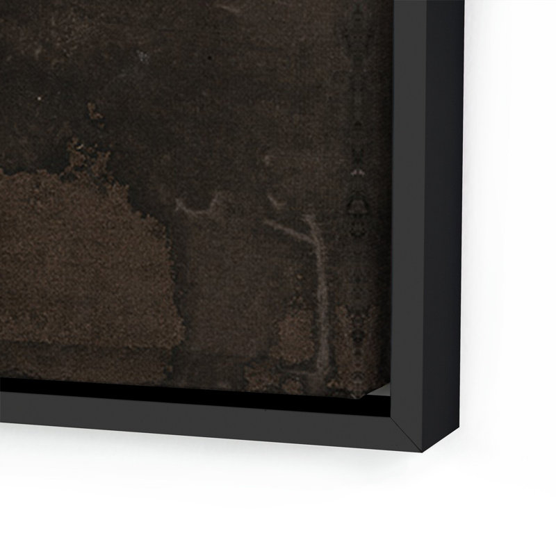 Liminal Space. No. 5 Framed Painting Canvas, Black Maple