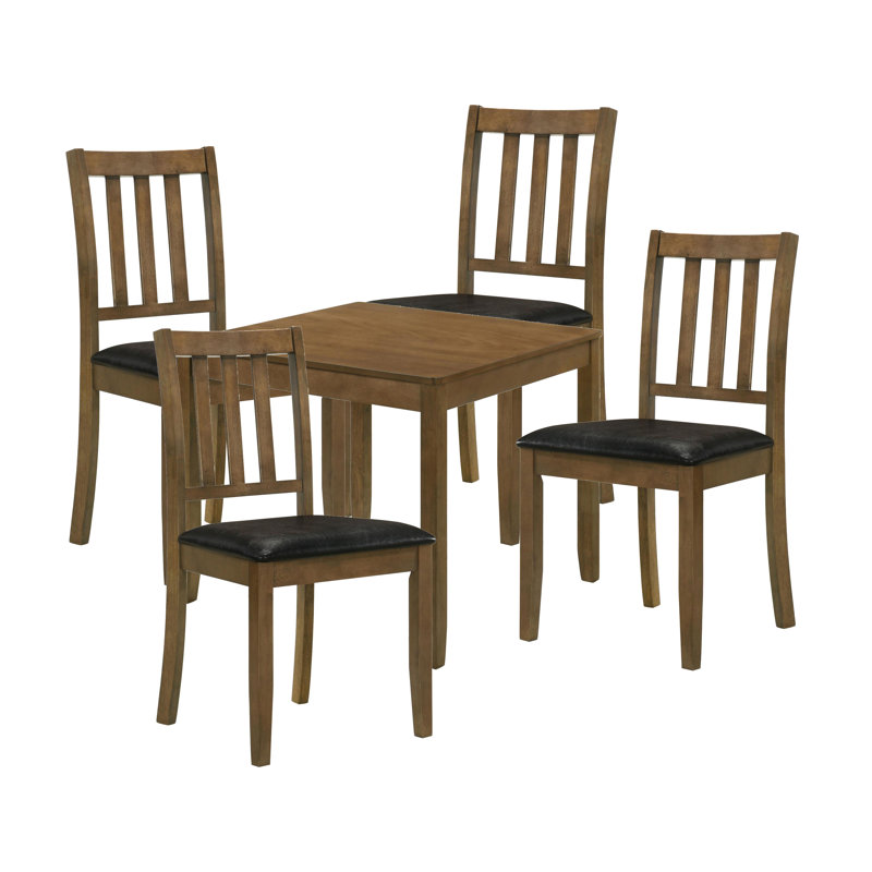 Saxby 5-piece Square Dining Set, Brown