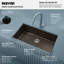 Ensemble d'évier de cuisine à simple cuve encastrable 32 1/4 po x 19 1/4 po Karran Quartz-61825466
