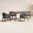 4 - Person Wood Patio Dining Set with Rectangular Table , Cushions Included