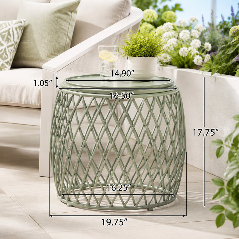Table d'appoint extérieure ALAMERA 19,75, Vert