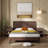 Wood Headboard Queen Size, 64.4" Wide Wooden Queen Headboard Only, Modern Farmhouse Headboards, Wall Mounted Fluted Panel, Wingback Boho Headboards-545752682-545752687