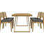 Élégante table et chaise d'extérieur avec coussins en bois 180G pour les terrasses