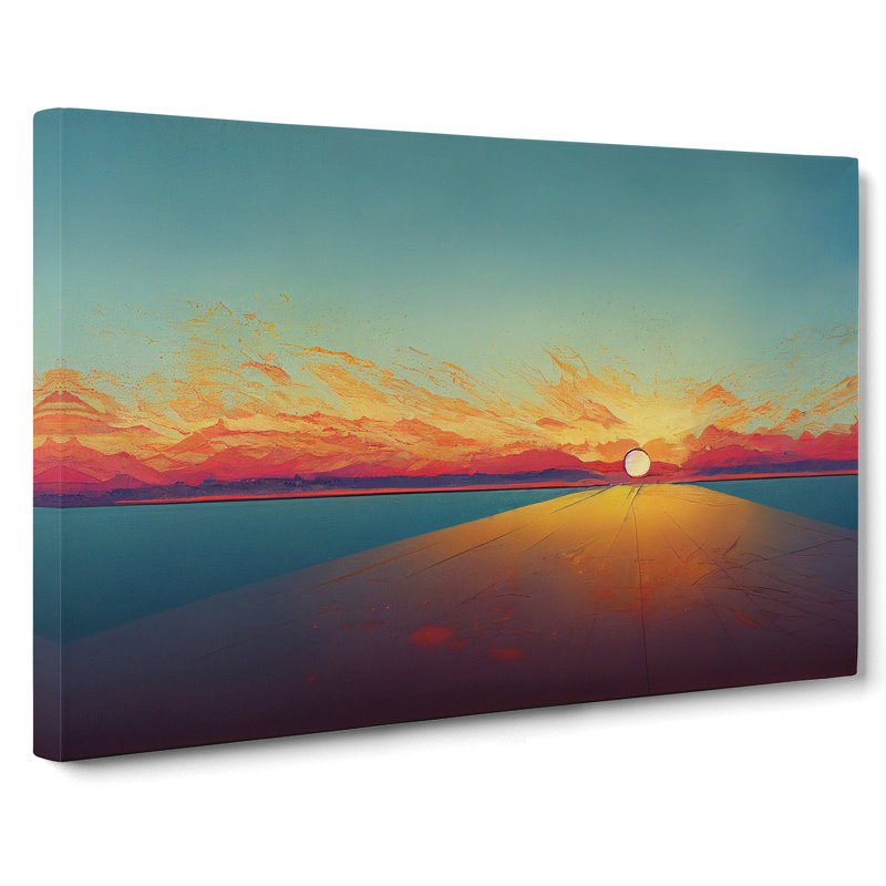 Adventurous Seascape At Sunset - Wrapped Canvas, 35cm H x 50cm W x 3cm D
