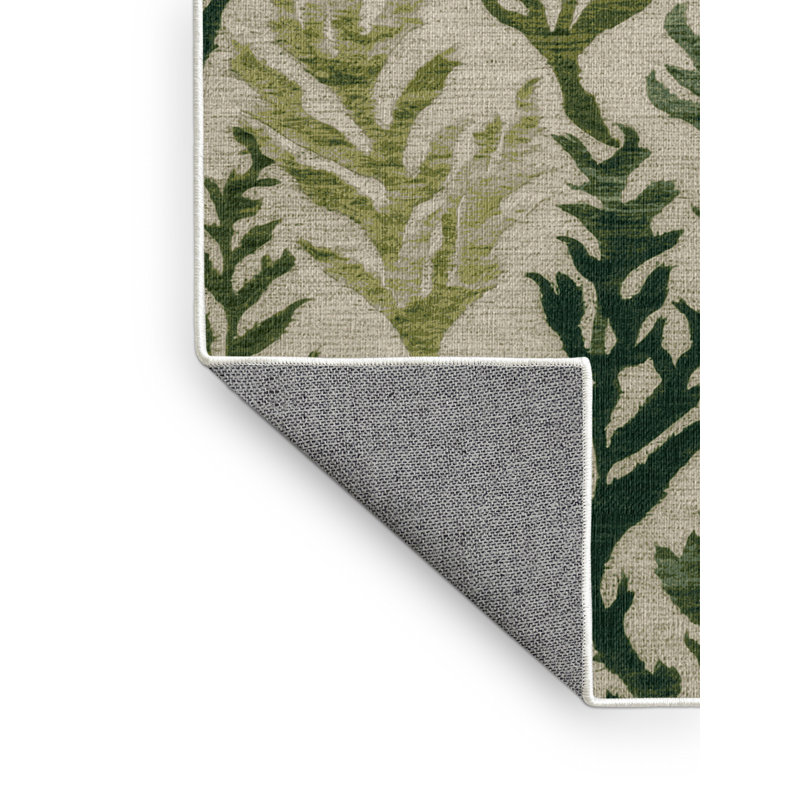 Washable Sea Lettuce Vegetables Area Rug, Rectangle 8' x 12'