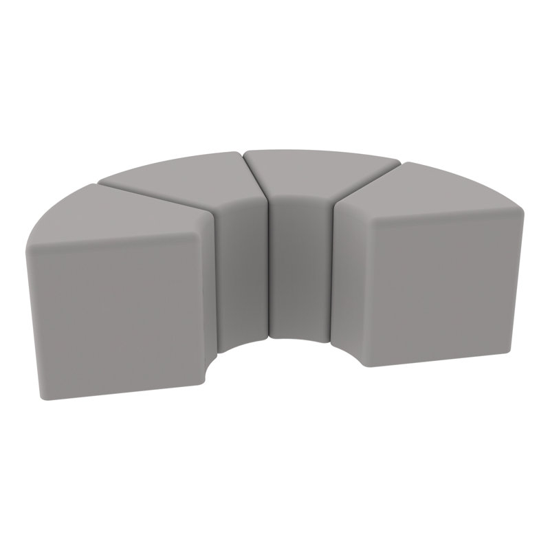 Repose-pieds rembourré Pro Series, paquet de 4, Gris