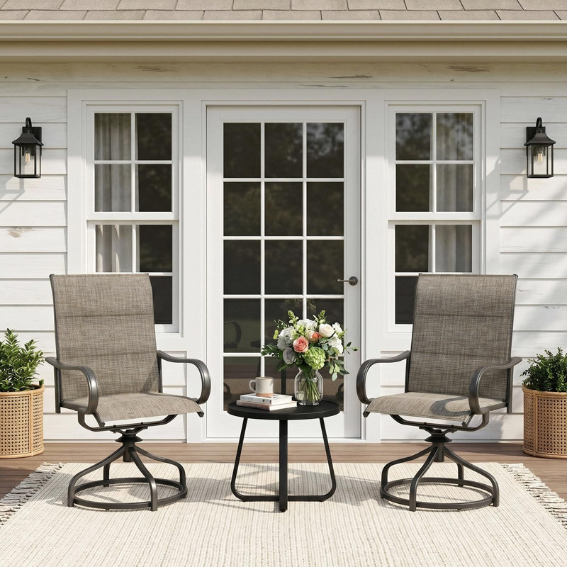 Patio Dining Armchair, Brown
